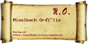 Miselbach Orália névjegykártya